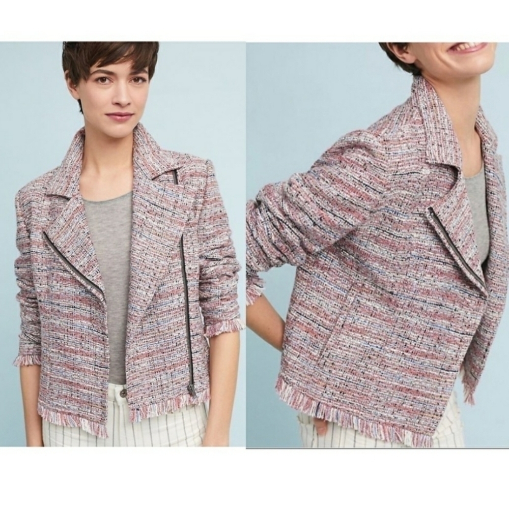 NEW Cupcakes and Cashmere Canter Tweed Jacket Pink